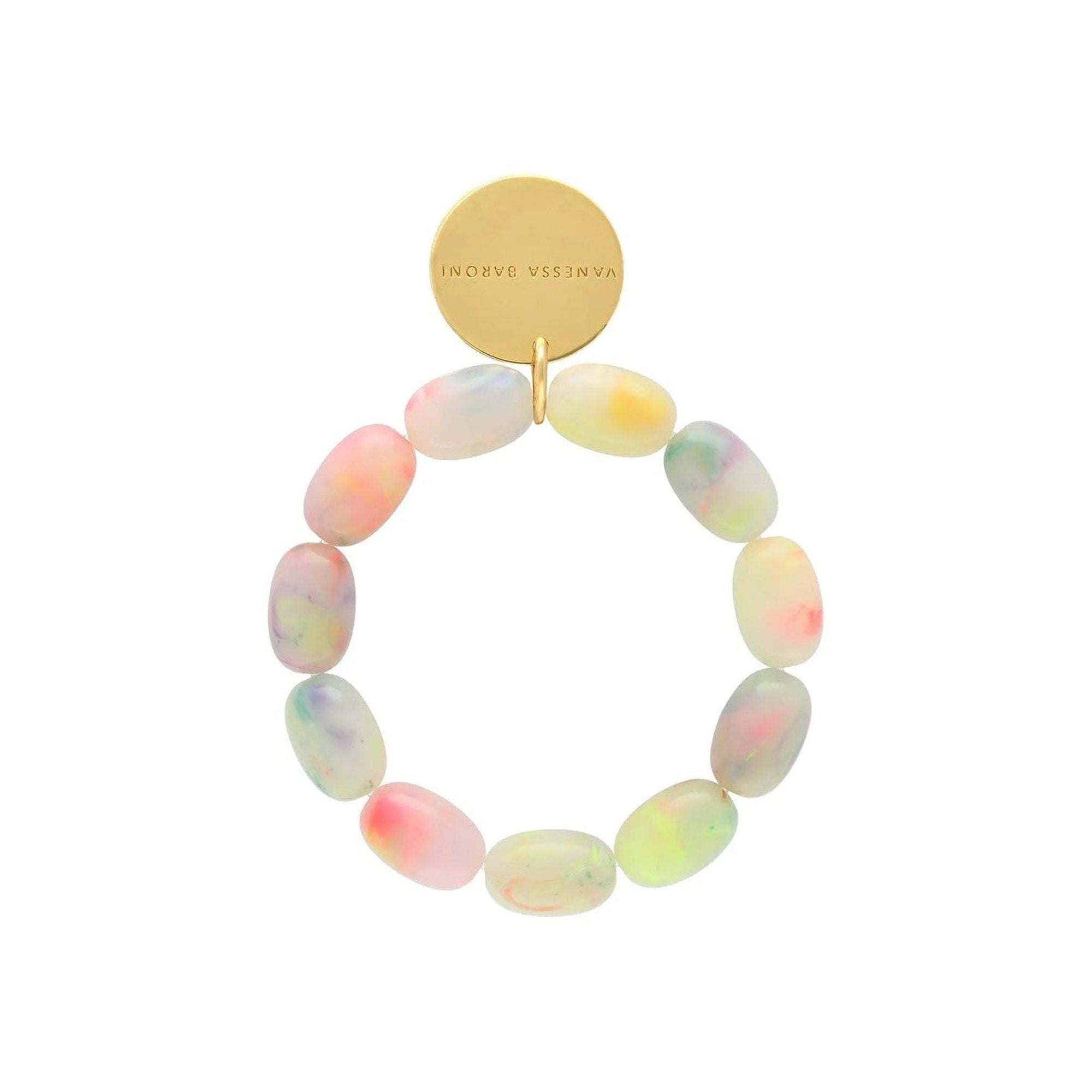 Vanessa Baroni Armband Olive Flex, neon rainbow, vergoldet