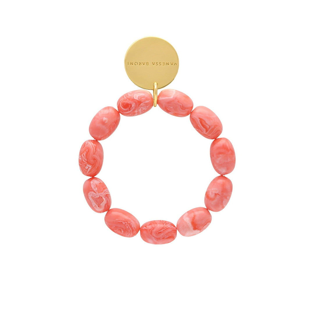 Vanessa Baroni Armband Olive Flex, strawberry icecream, vergoldet