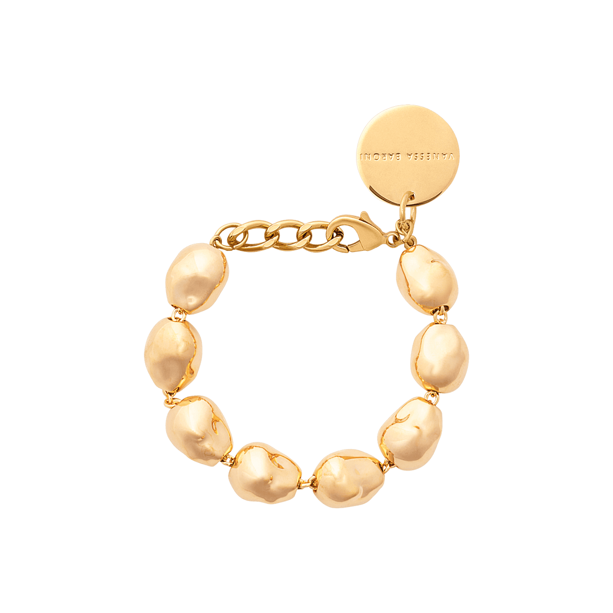 Vanessa Baroni Armband Organic Pearl, gold, vergoldet
