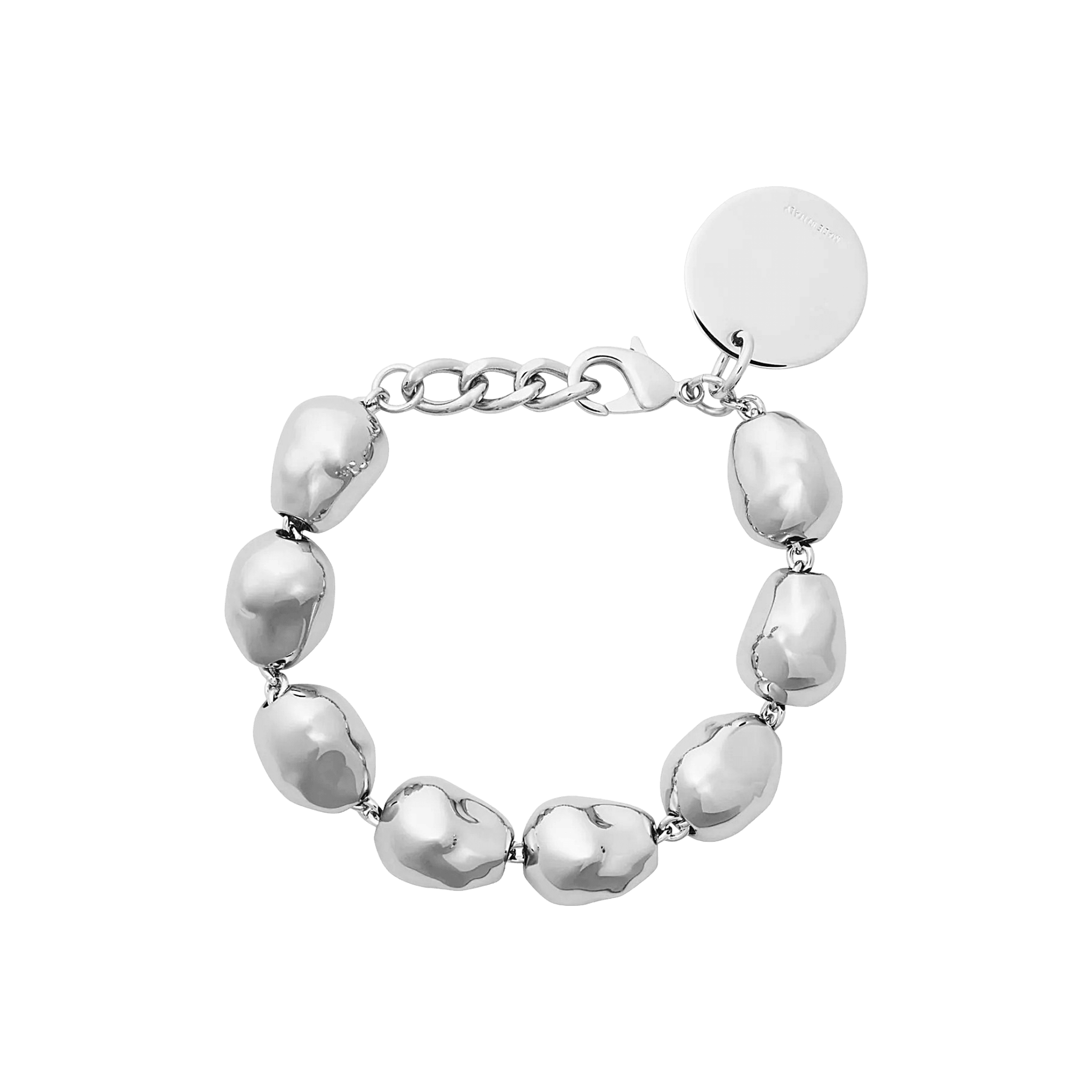 Vanessa Baroni Armband Organic Pearl, silver, versilbert