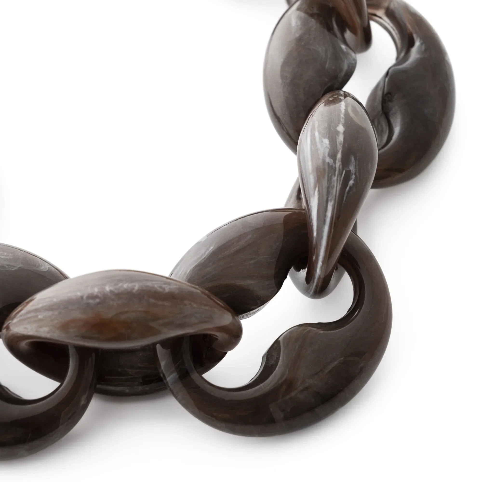 Vanessa Baroni Armband Small Turtle, dark brown marble, vergoldet