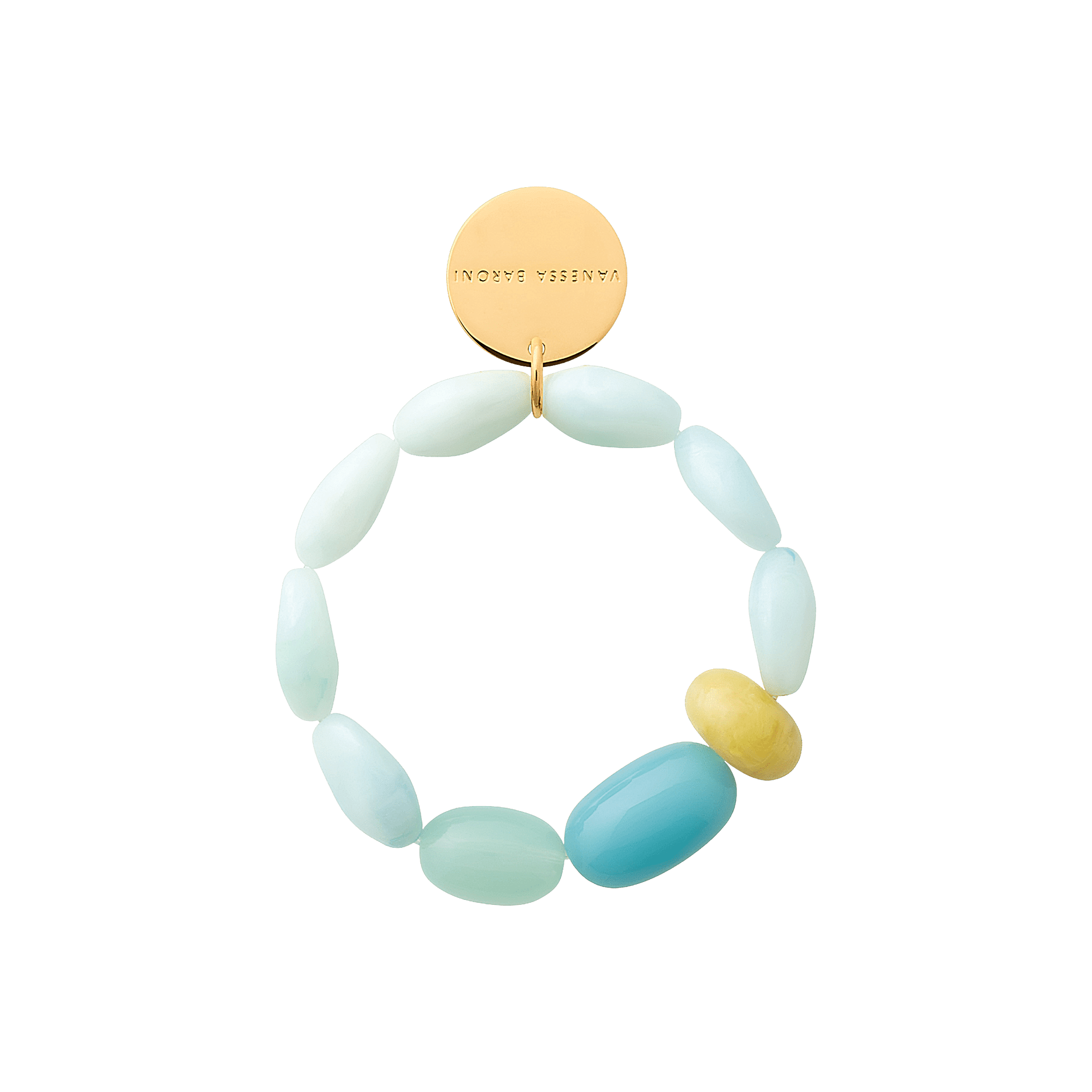 Vanessa Baroni Armband Unique Flex, cloud marble, vergoldet