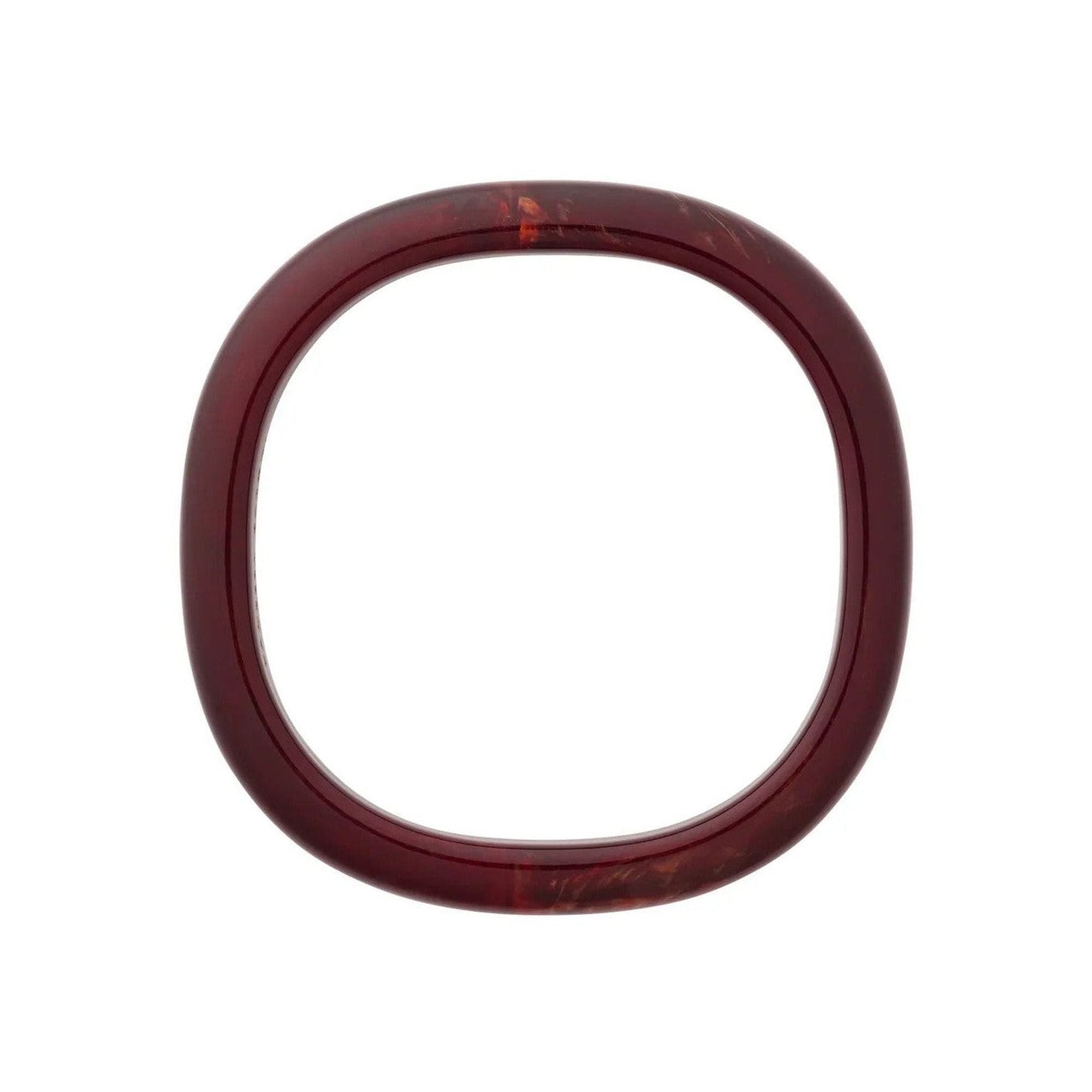 Vanessa Baroni Armreif Soft Edge Bangle, bordeaux marble