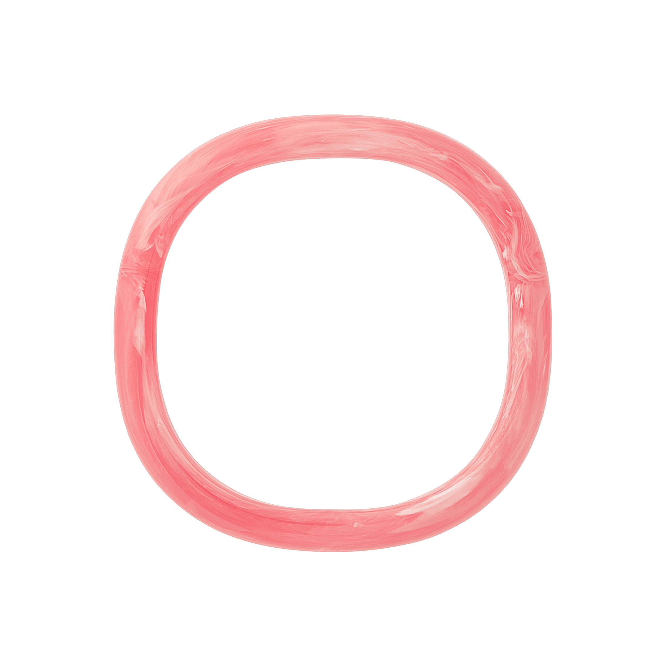 Vanessa Baroni Armreif Soft Edge, watermelon marble