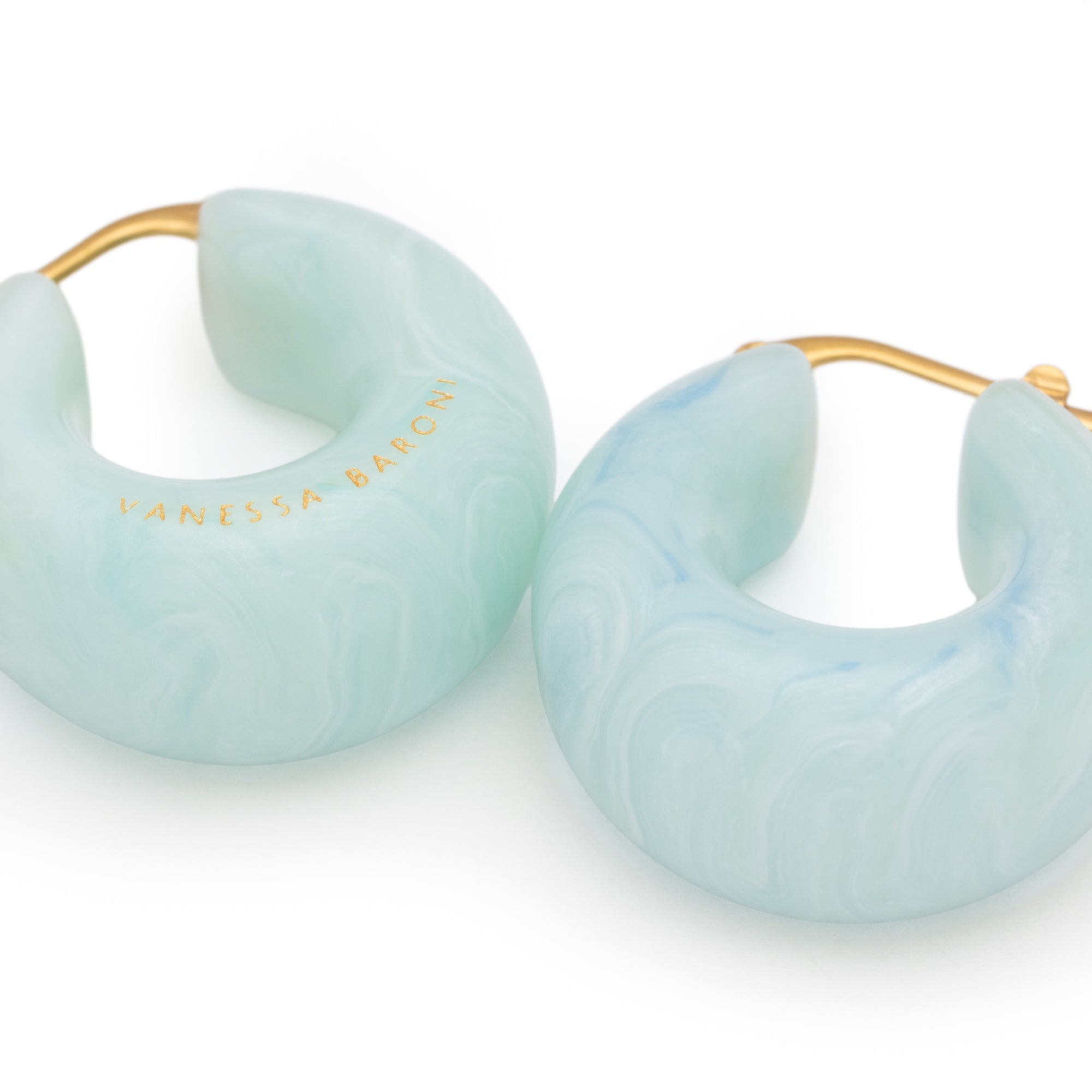 Vanessa Baroni Creole Circlet, cloud marble, vergoldet