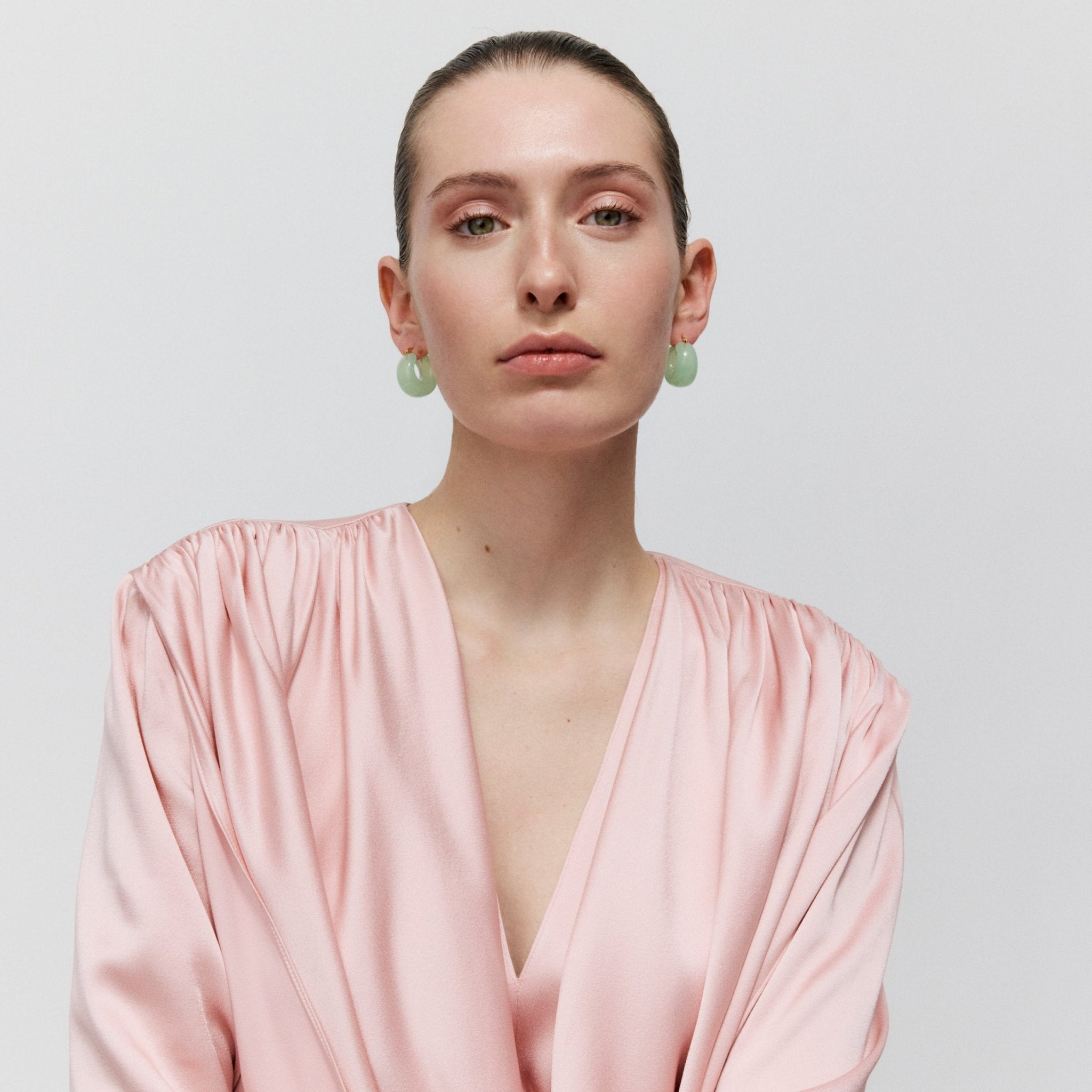 Vanessa Baroni Creole Circlet, opaline mint, vergoldet