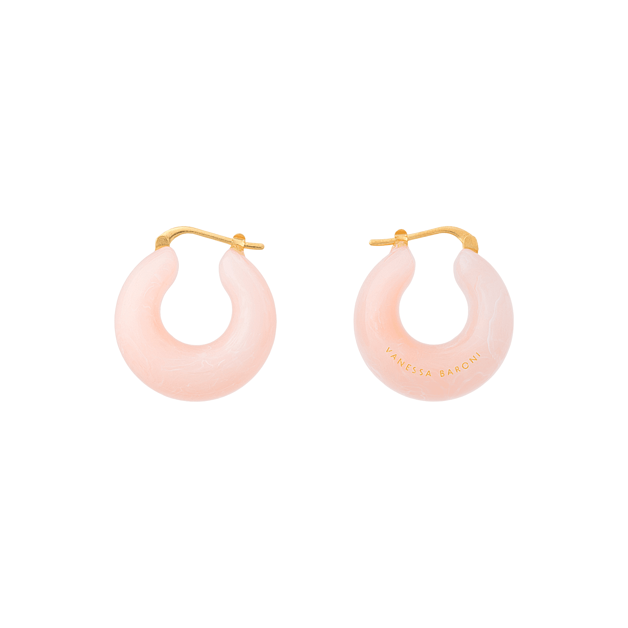 Vanessa Baroni Creolen Circlet, peach sorbet, vergoldet
