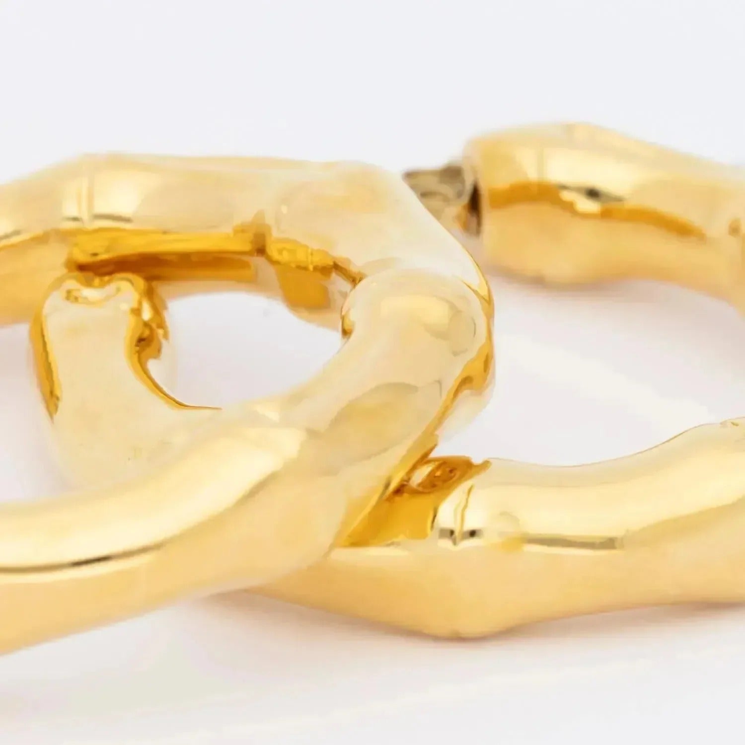 Vanessa Baroni Creolen Bamboo Big, gold, vergoldet