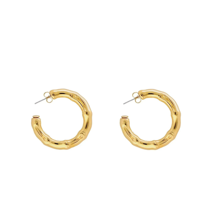Vanessa Baroni Creolen Bamboo Small, gold, vergoldet