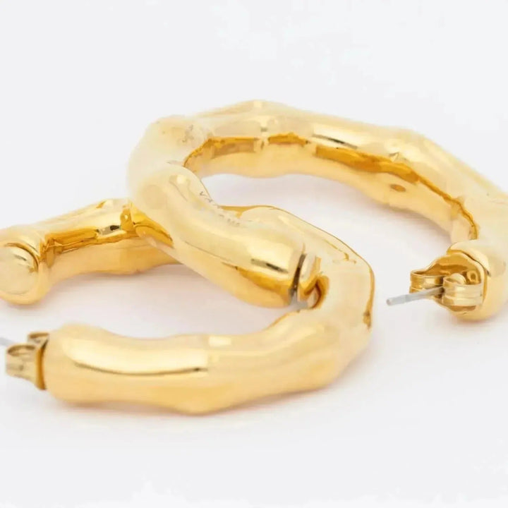 Vanessa Baroni Creolen Bamboo Small, gold, vergoldet
