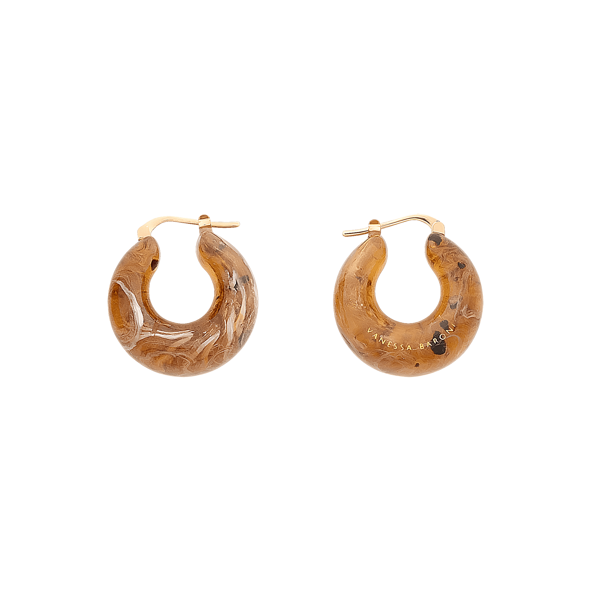 Vanessa Baroni Creolen Circlet, bernstein, vergoldet