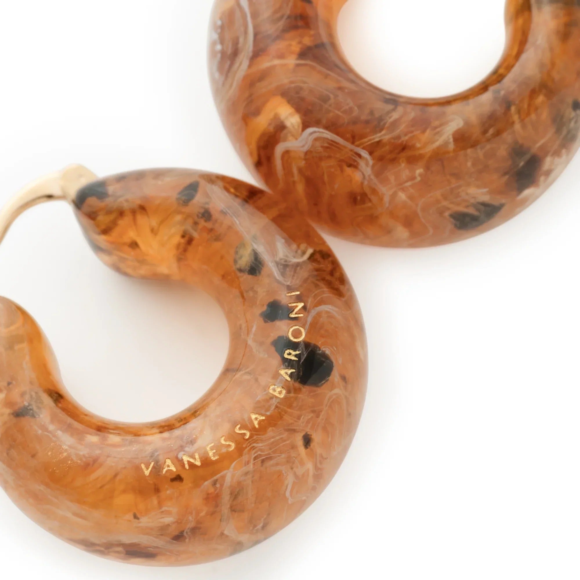 Vanessa Baroni Creolen Circlet, bernstein, vergoldet