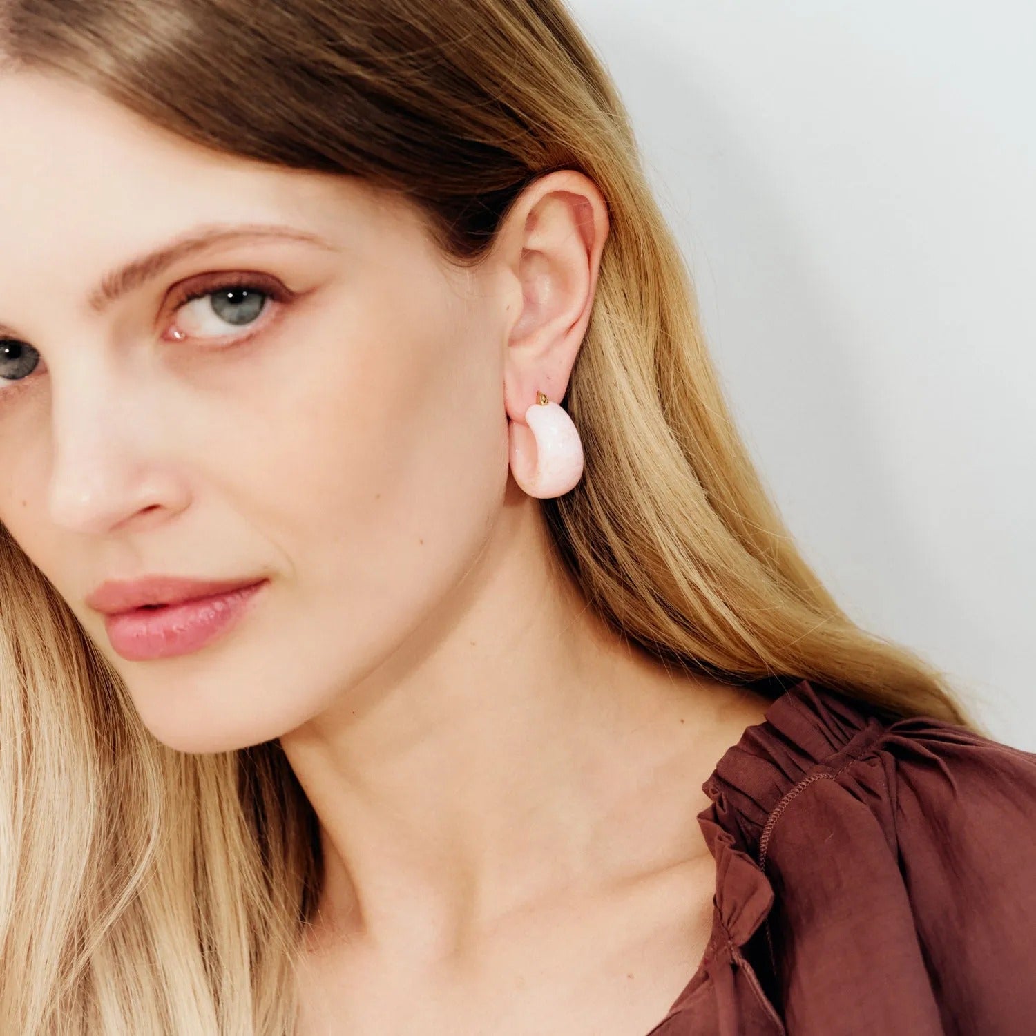 Vanessa Baroni Creolen Circlet, bubble gum twist, vergoldet