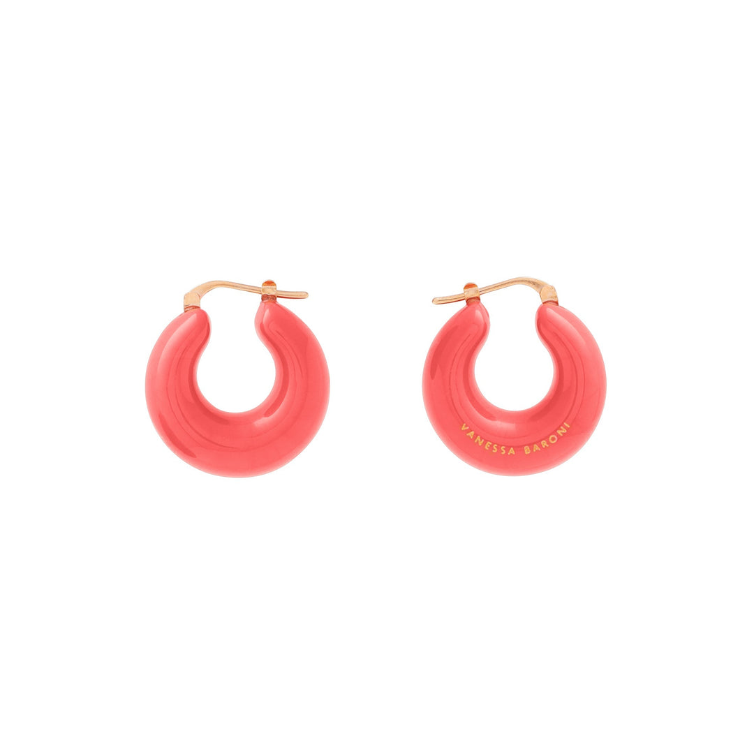Vanessa Baroni Creolen Circlet, lipstick, vergoldet
