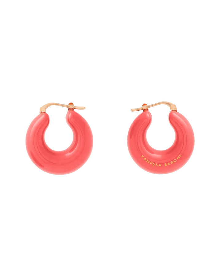 Vanessa Baroni Creolen Circlet, lipstick, vergoldet