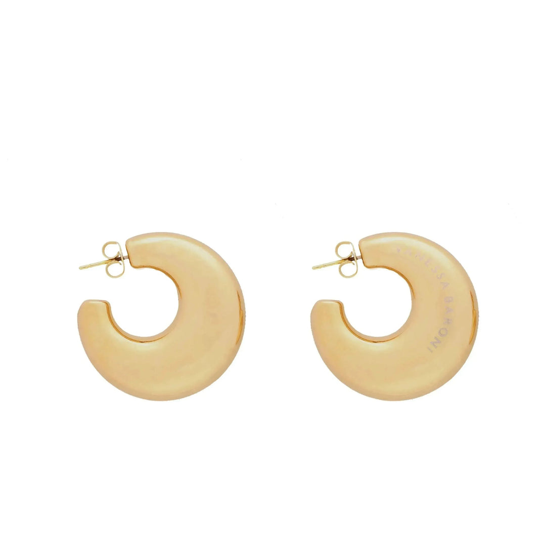 Vanessa Baroni Creolen Moon, gold, vergoldet