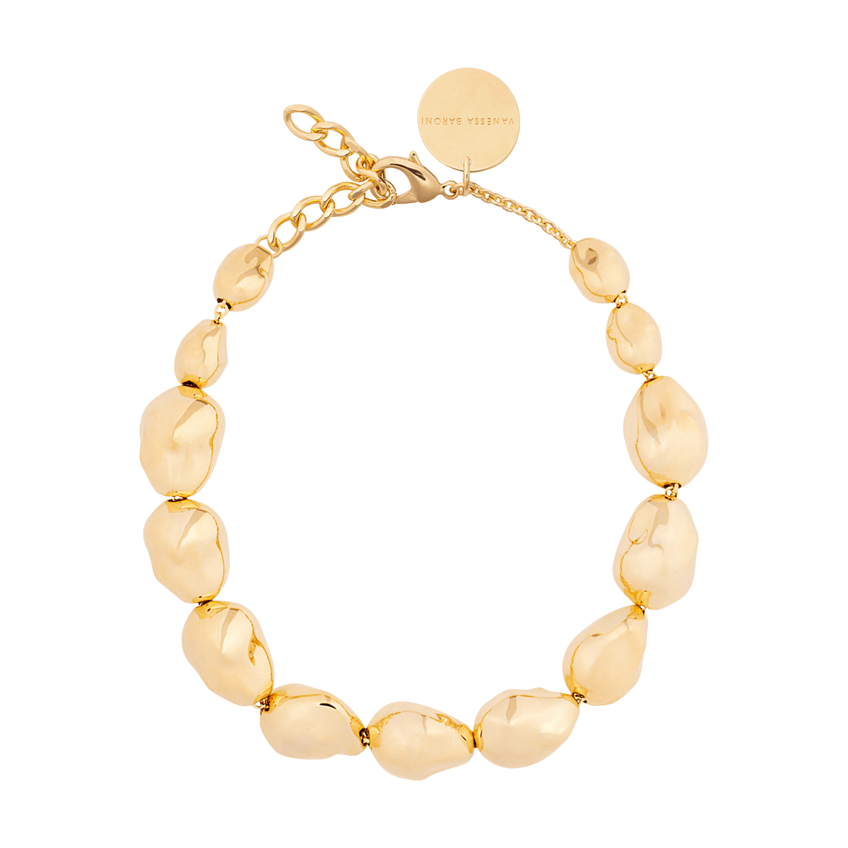 Vanessa Baroni Kette Big Organic Pearl, gold, vergoldet