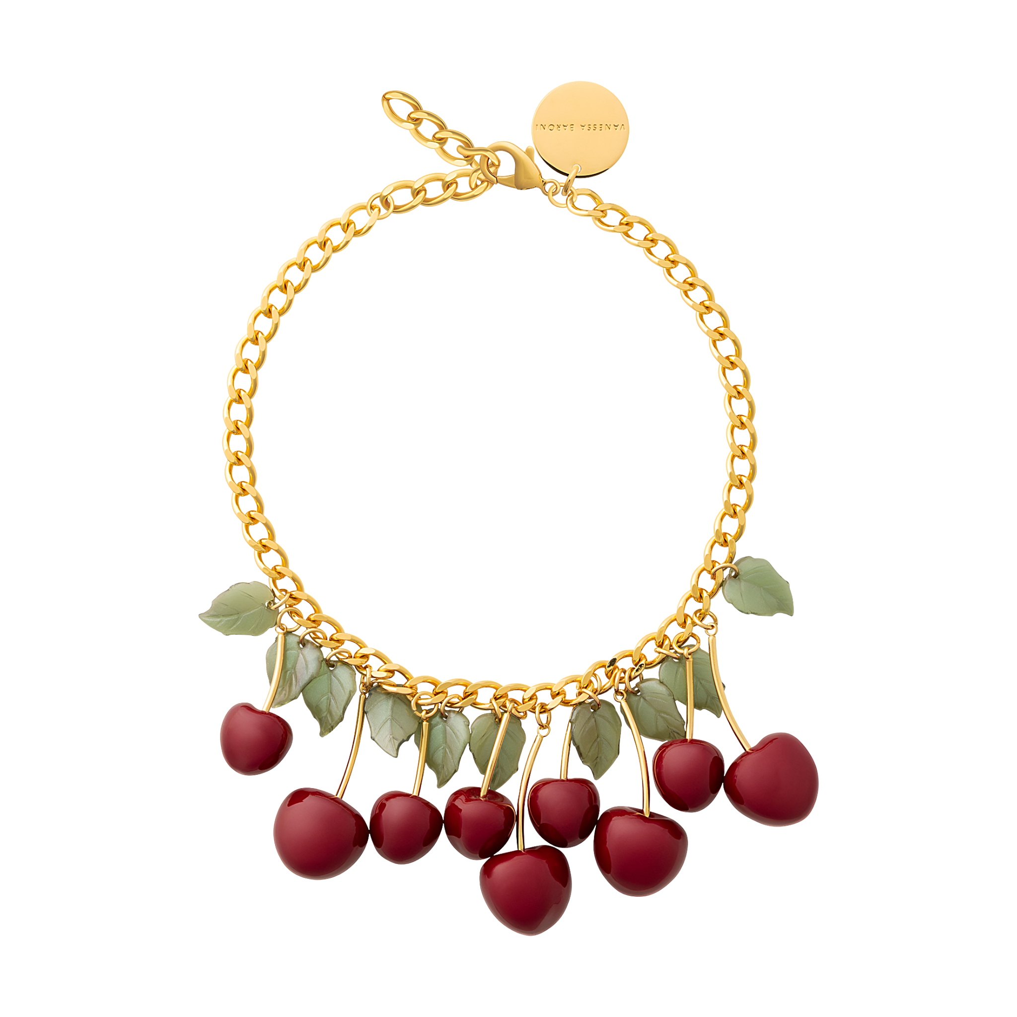 Vanessa Baroni Kette Cherry, vergoldet