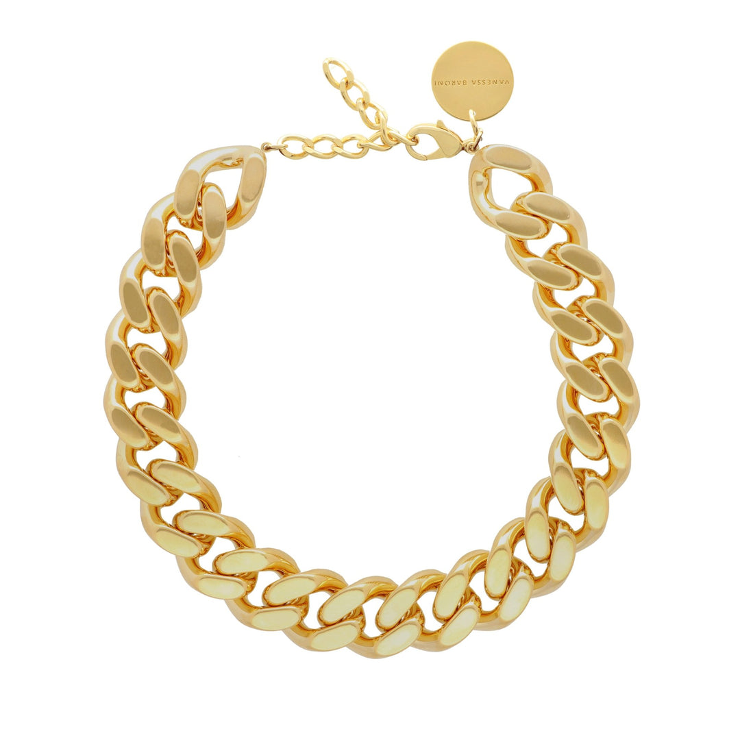 Vanessa Baroni Kette Flat Chain, gold, vergoldet