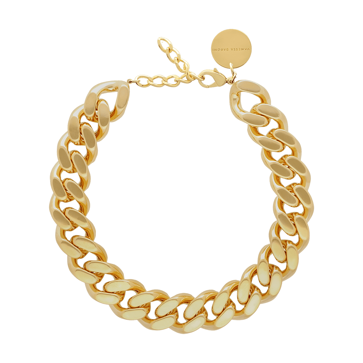 Vanessa Baroni Kette Flat Chain, gold, vergoldet