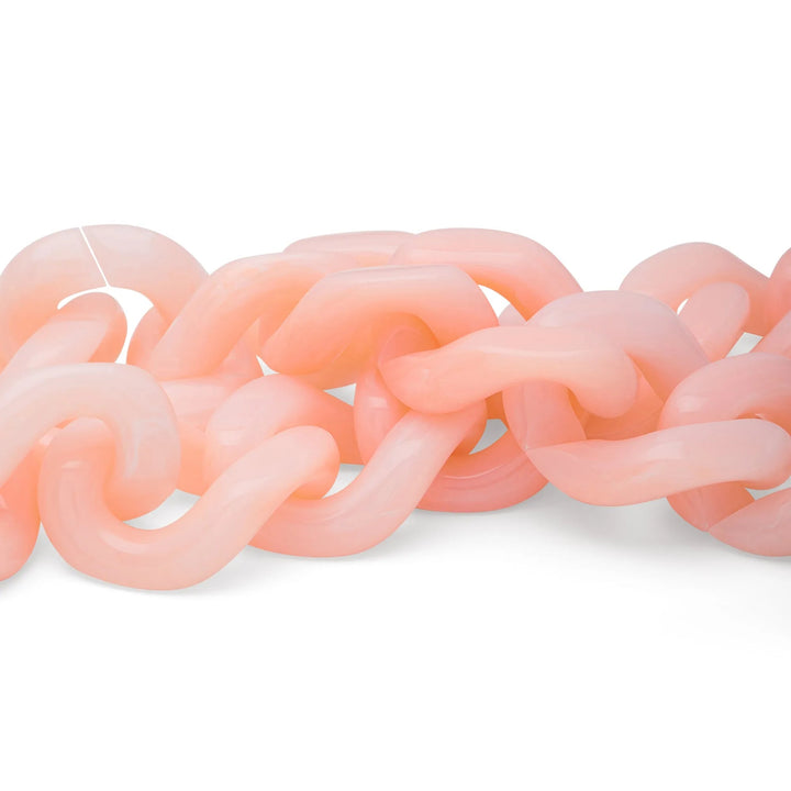 Vanessa Baroni Kette Flat Chain, peach sorbet, vergoldet