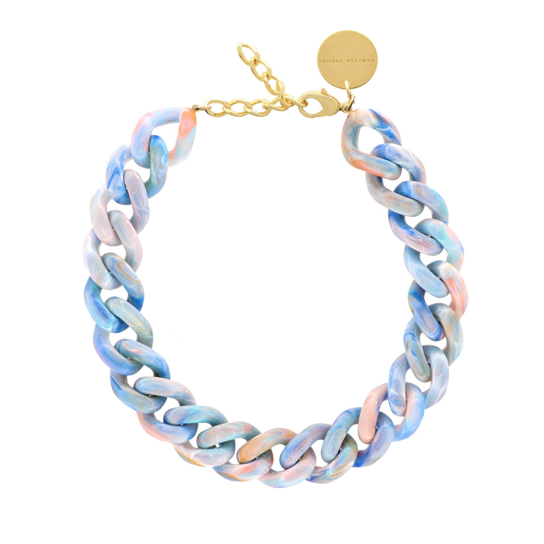 Vanessa Baroni Kette Flat Chain, sea wave, vergoldet