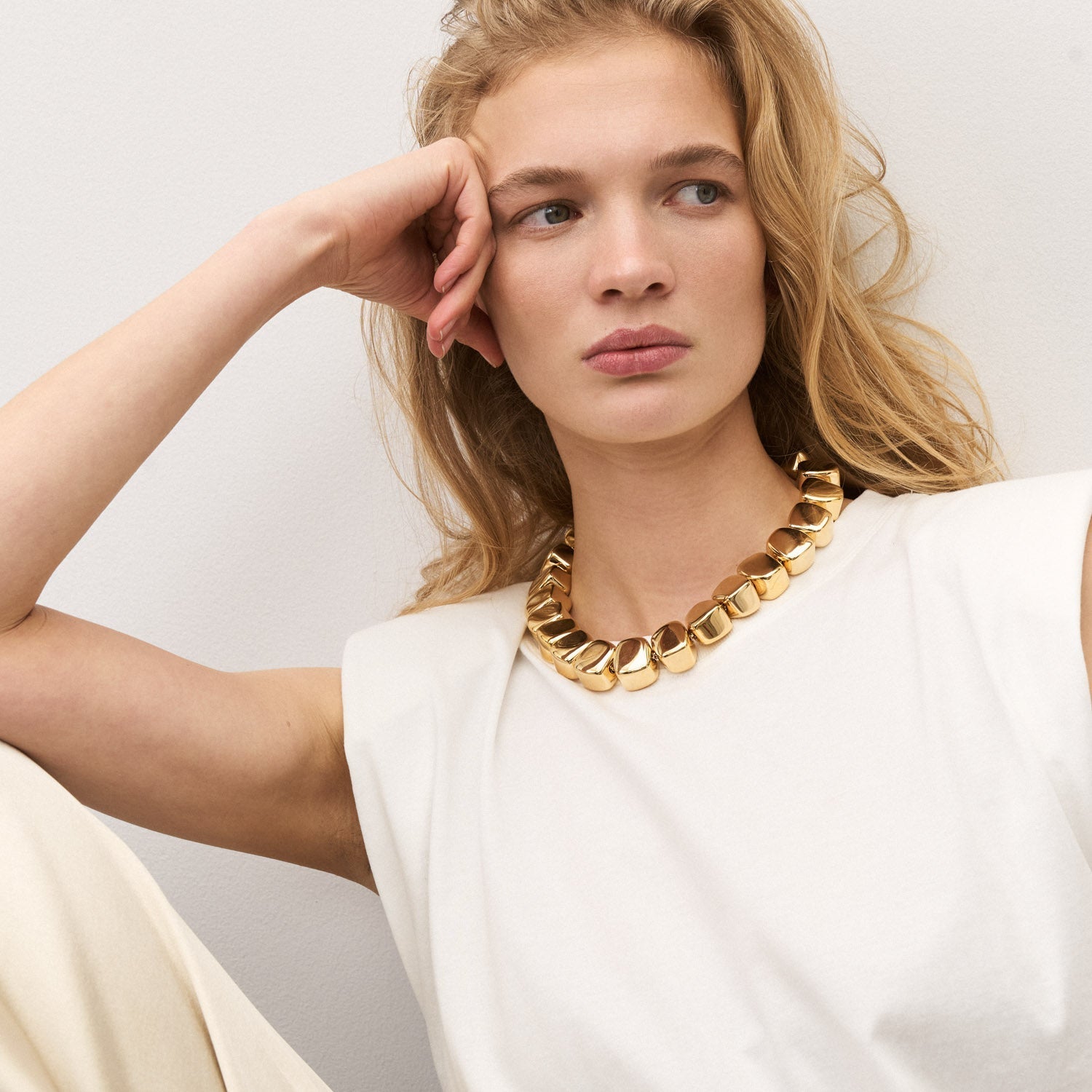 Vanessa Baroni Kette Small Organic Shaped, gold, vergoldet