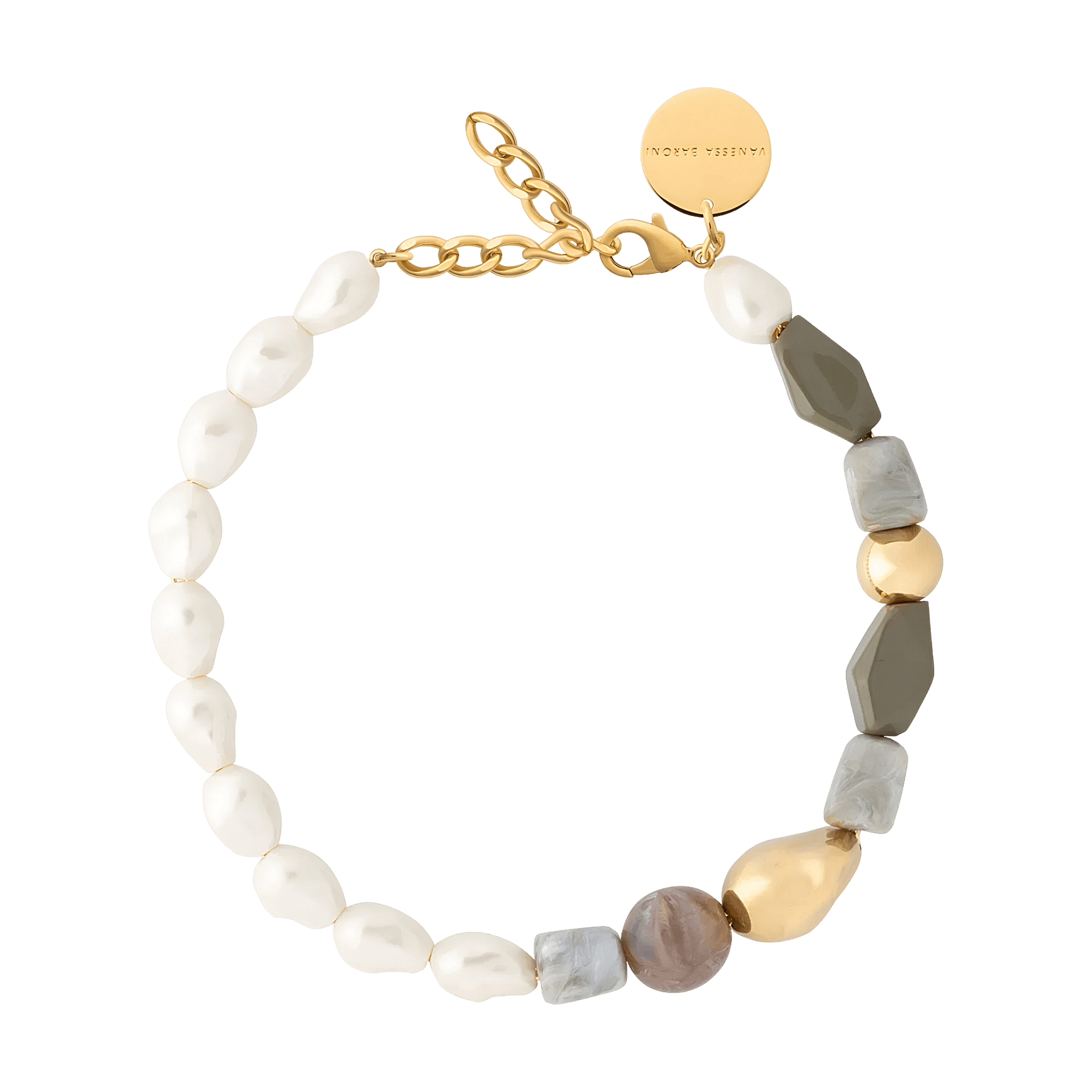 Vanessa Baroni Kette Winter Ibiza, green, vergoldet