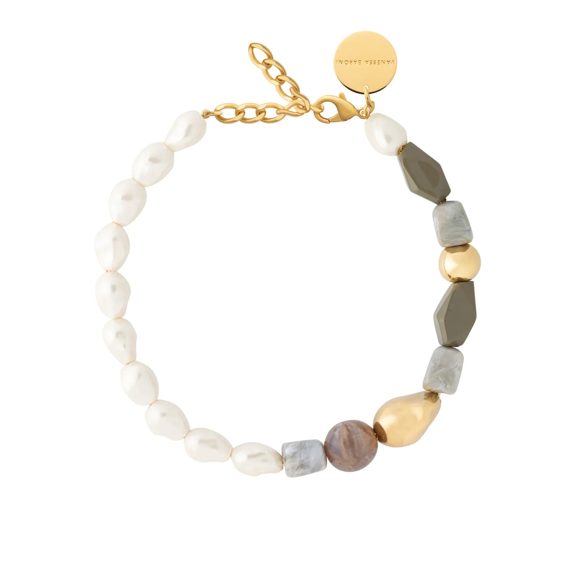 Vanessa Baroni Kette Winter Ibiza, green, vergoldet