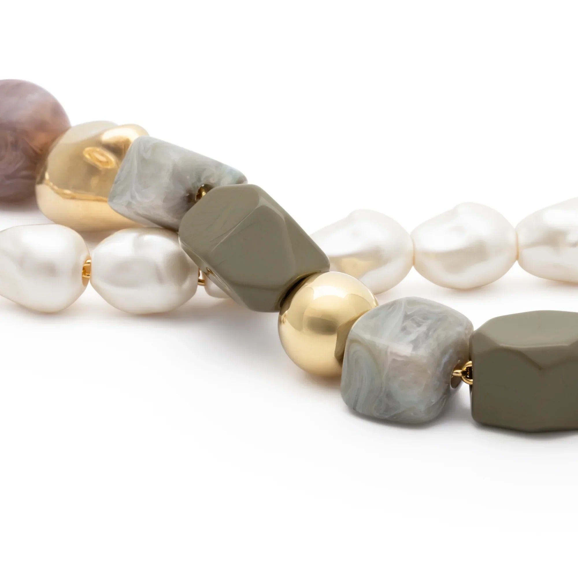 Vanessa Baroni Kette Winter Ibiza, green, vergoldet