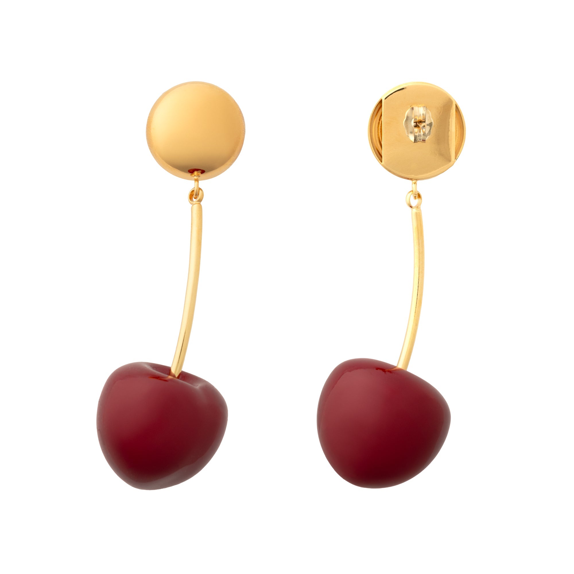 Vanessa Baroni Ohrringe Cherry, vergoldet