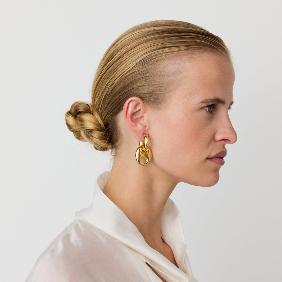 Vanessa Baroni Ohrringe Disc, gold, vergoldet