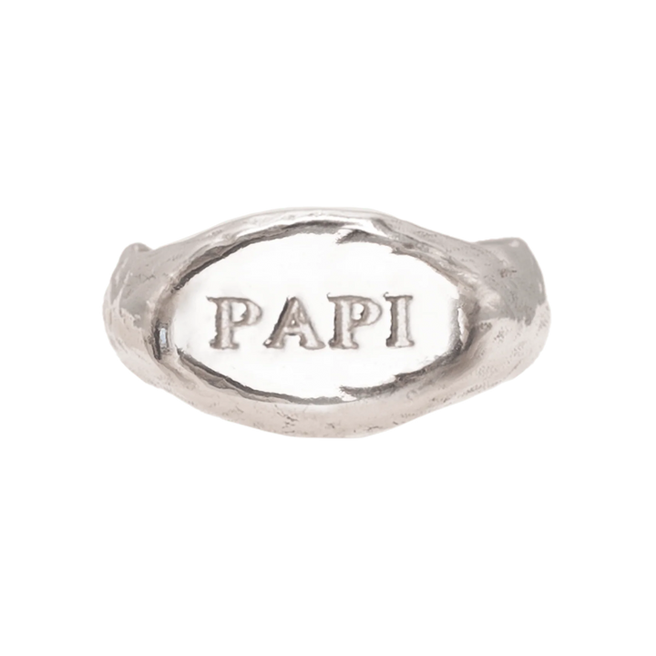 Alhaja Ring Papi Signet, Silber