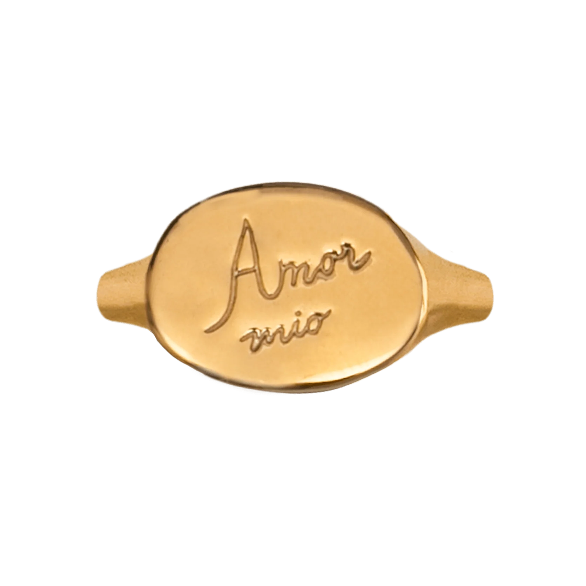 Alhaja Ring Amor Mío, vergoldet