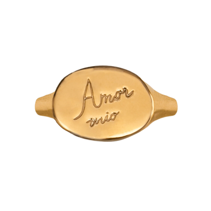 Alhaja Ring Amor Mío, vergoldet