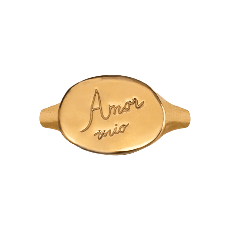 Alhaja Ring Amor Mío, vergoldet