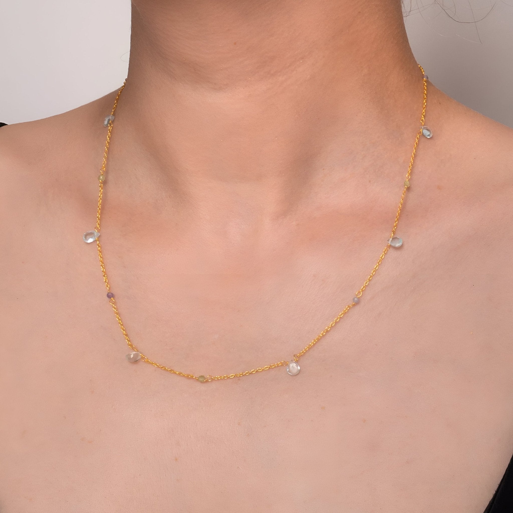 yours.Jewelry Kette Velvet garden, light multi, vergoldet