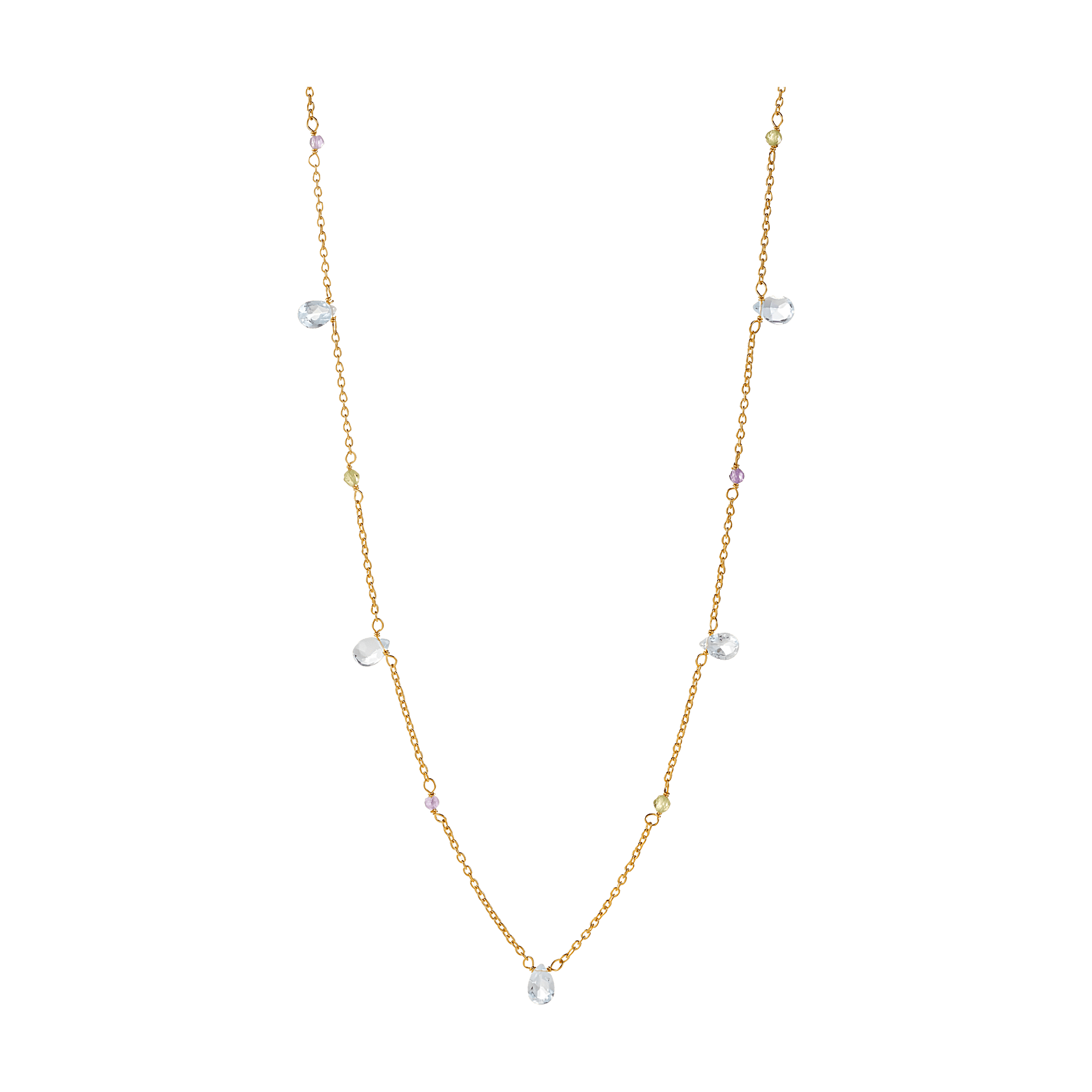 yours.Jewelry Kette Velvet garden, light multi, vergoldet