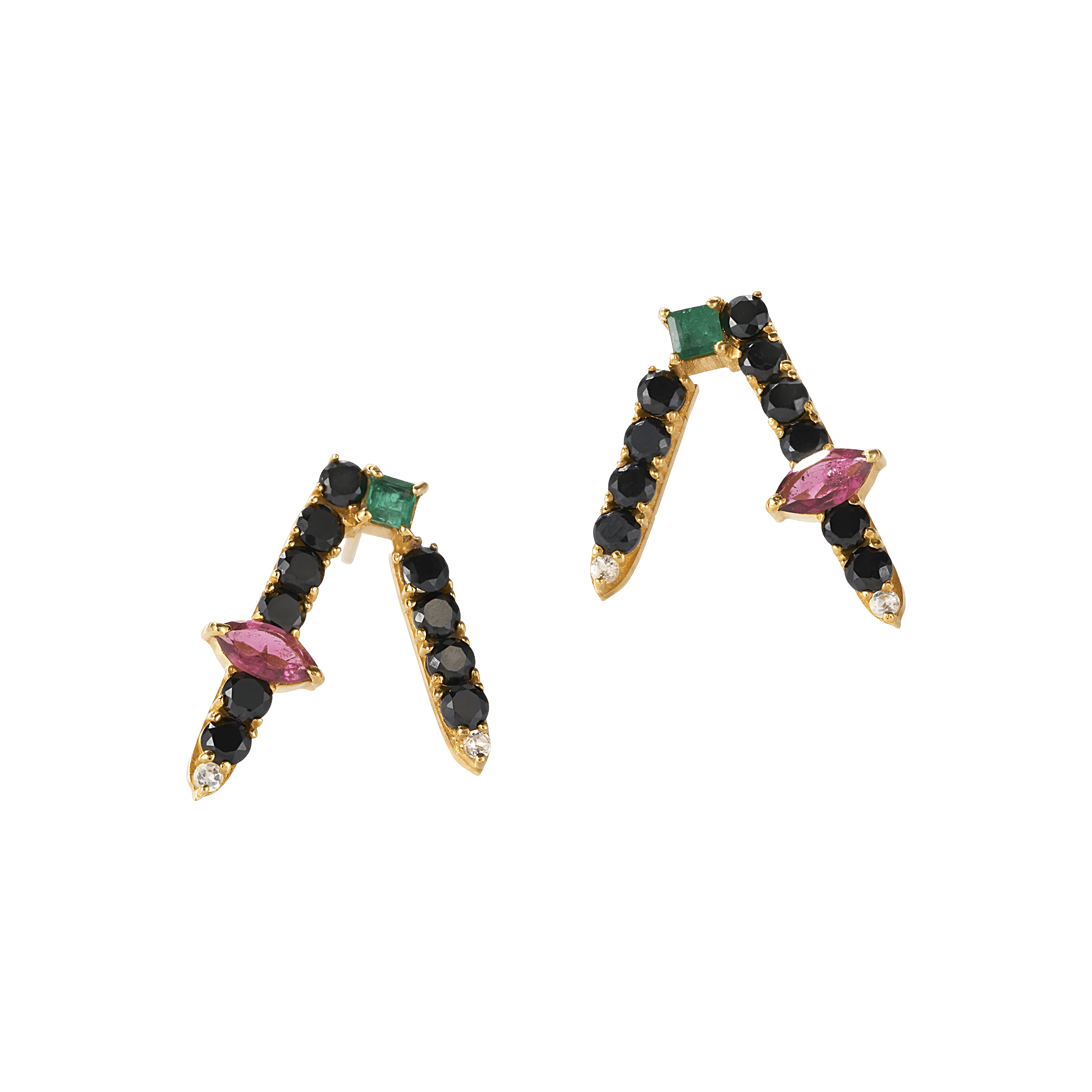 yours.Jewelry Ohrhänger Cosmic Eve, nigth sky, vergoldet