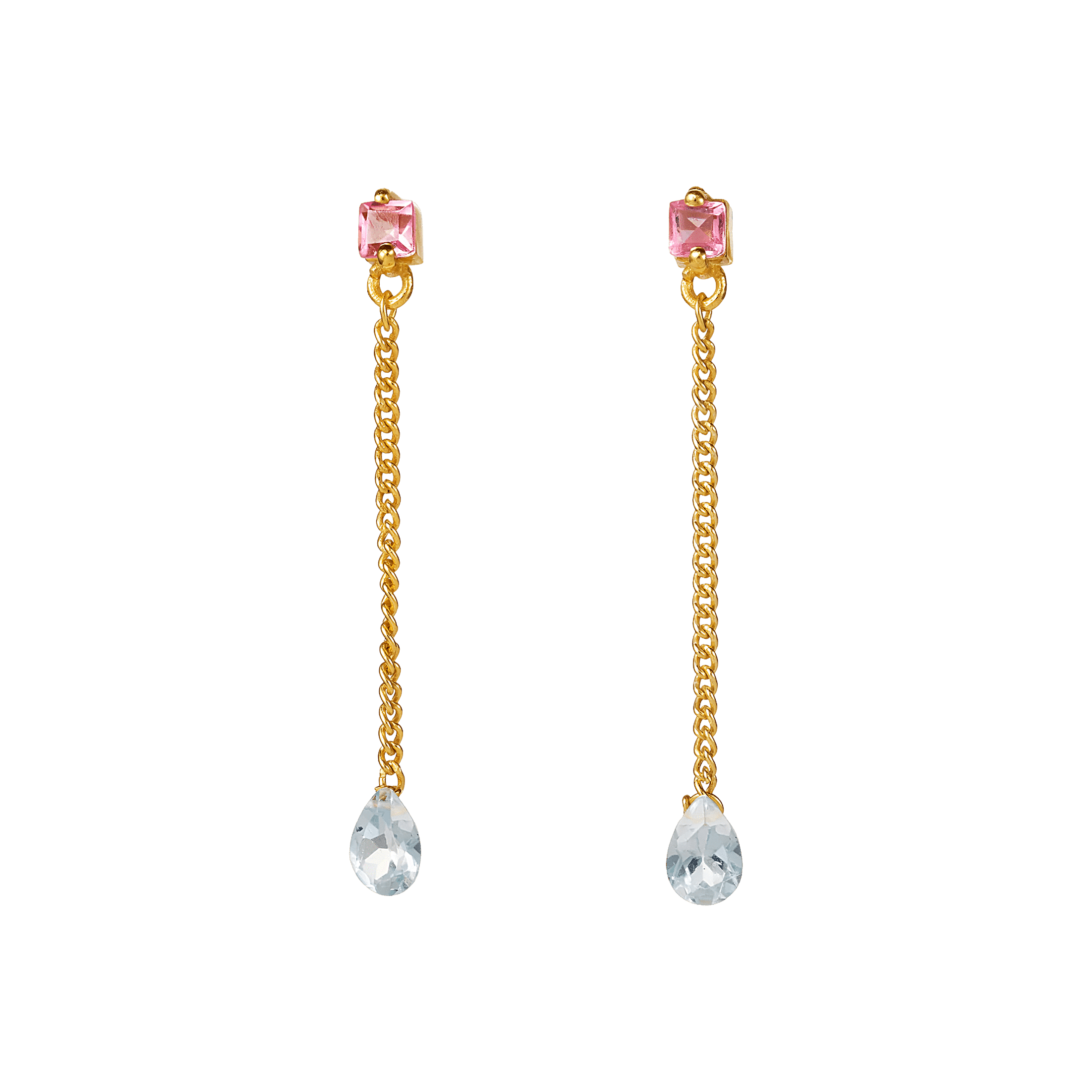 yours.Jewelry Ohrhänger Falling water, spring break, vergoldet