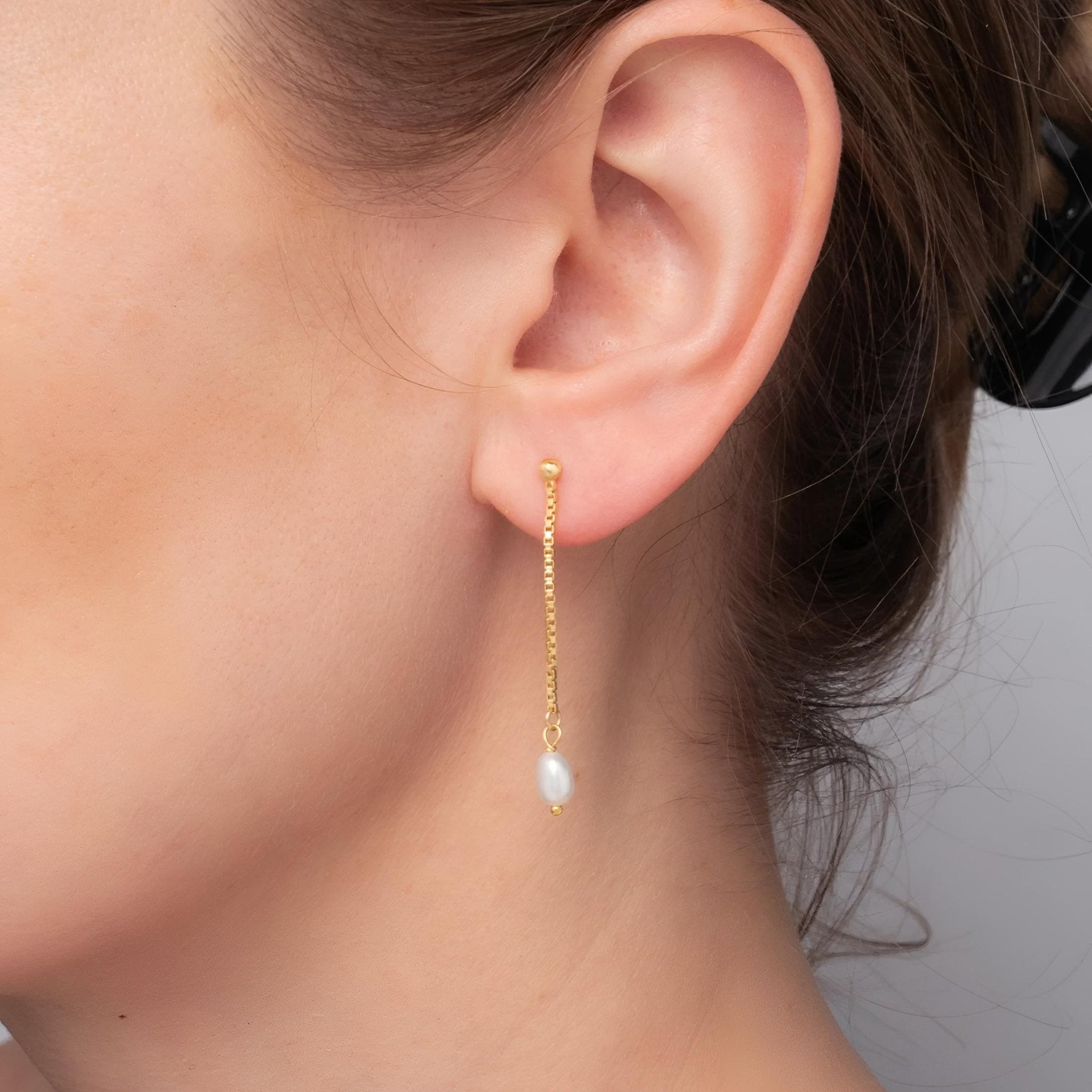 yours.Jewelry Ohrringe Pearl Drop, icy ivory, vergoldet