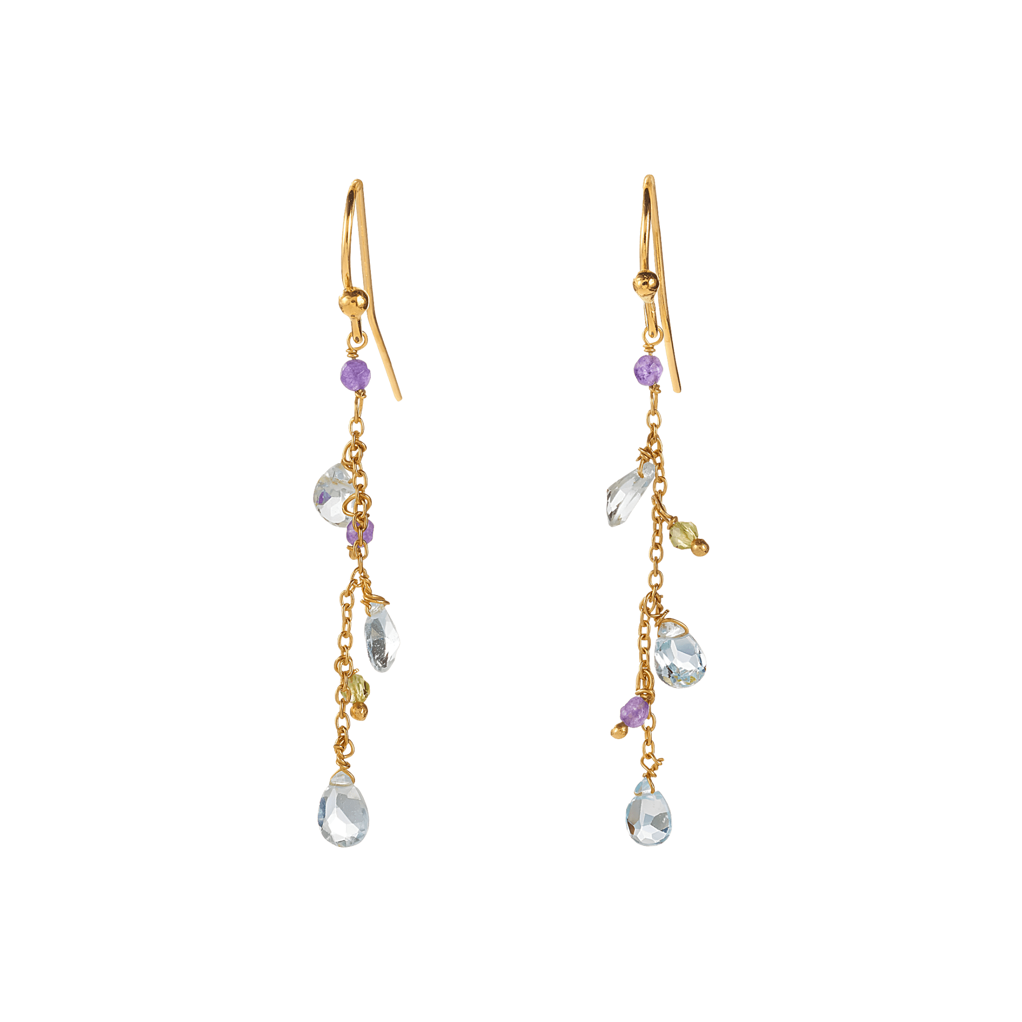 yours.Jewelry Ohrringe Velvet Garden, light multi, vergoldet