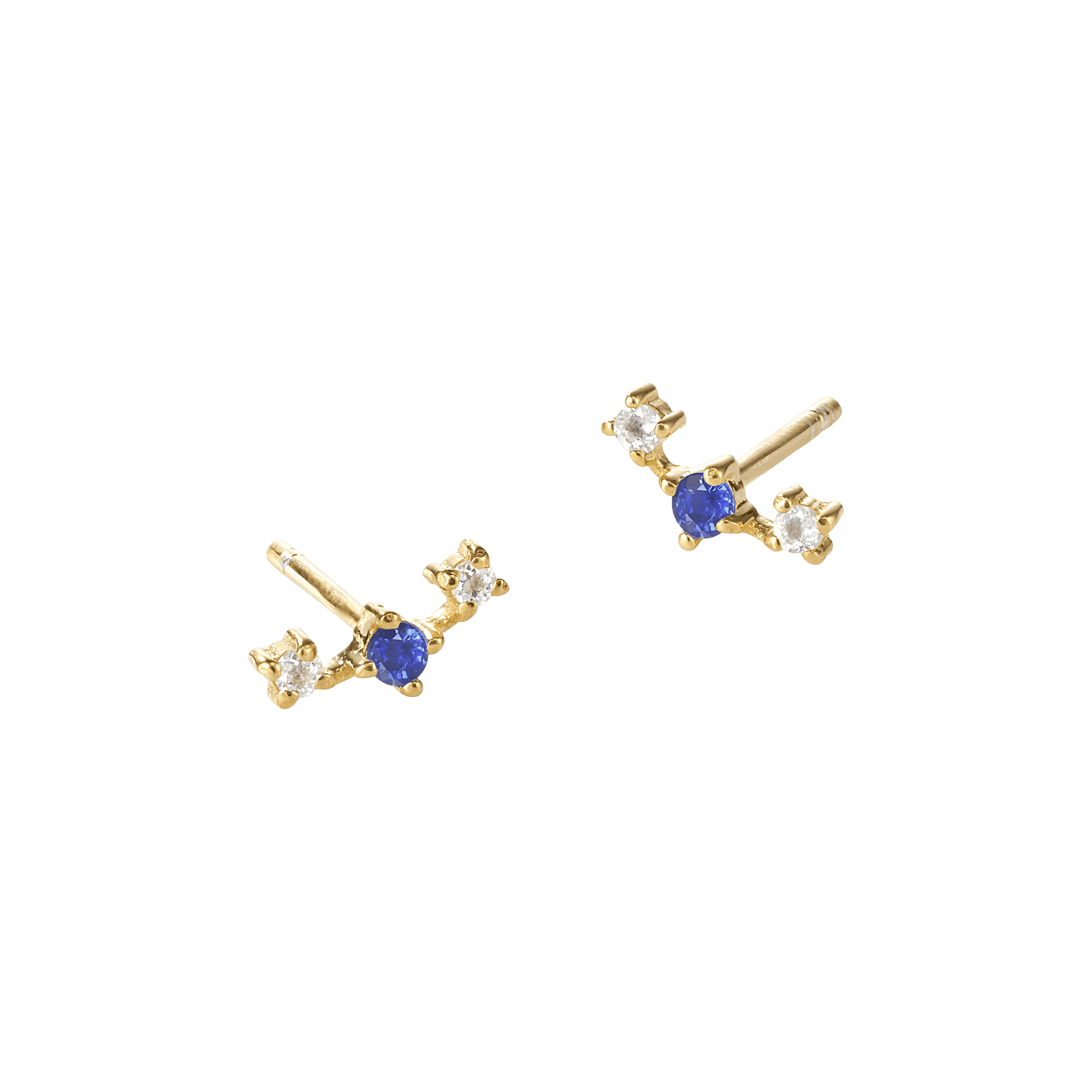 yours.Jewelry Ohrstecker Broken Vintage, blueberry sorbet, vergoldet