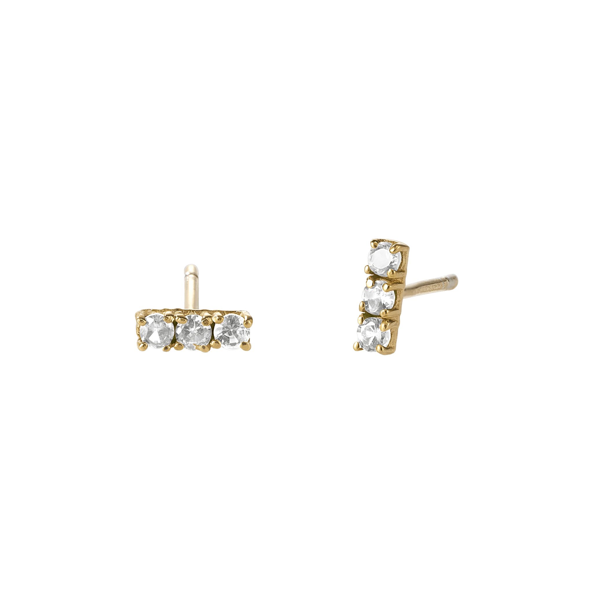 yours.Jewelry Ohrstecker Sweet Lullaby, clear as day, vergoldet