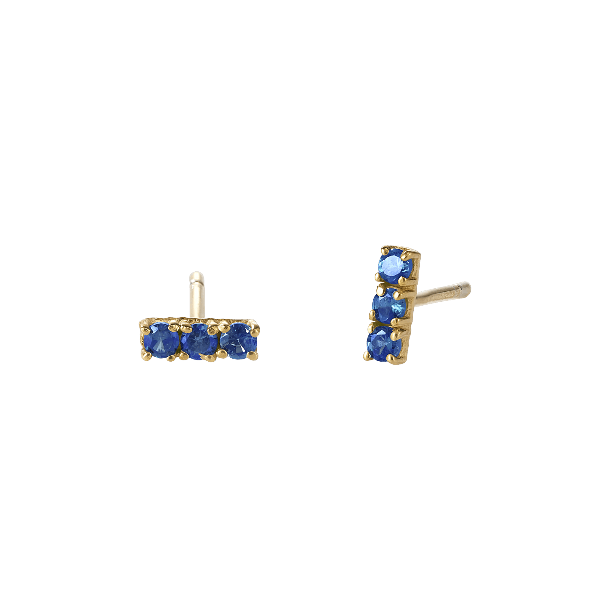 yours.Jewelry Ohrstecker Sweet Lullaby, eccentric blue, vergoldet