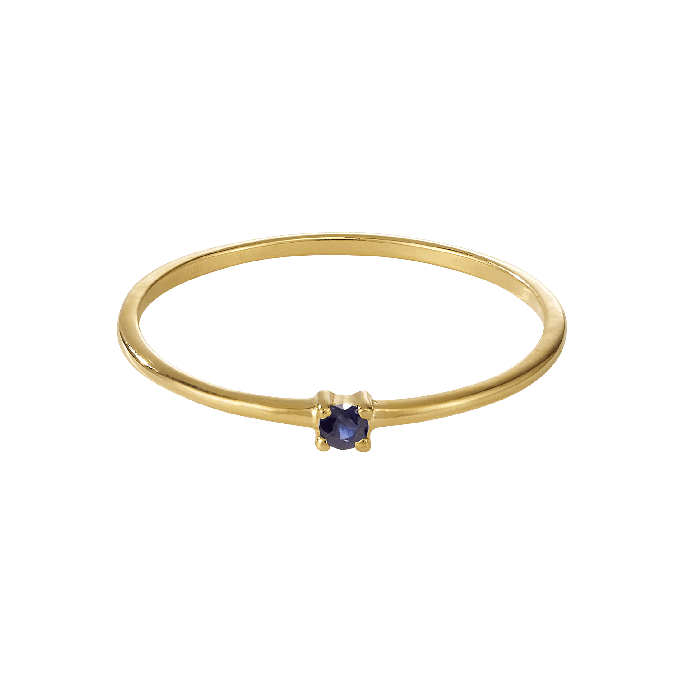 yours.Jewelry Ring Birdie, eccentric blue, vergoldet