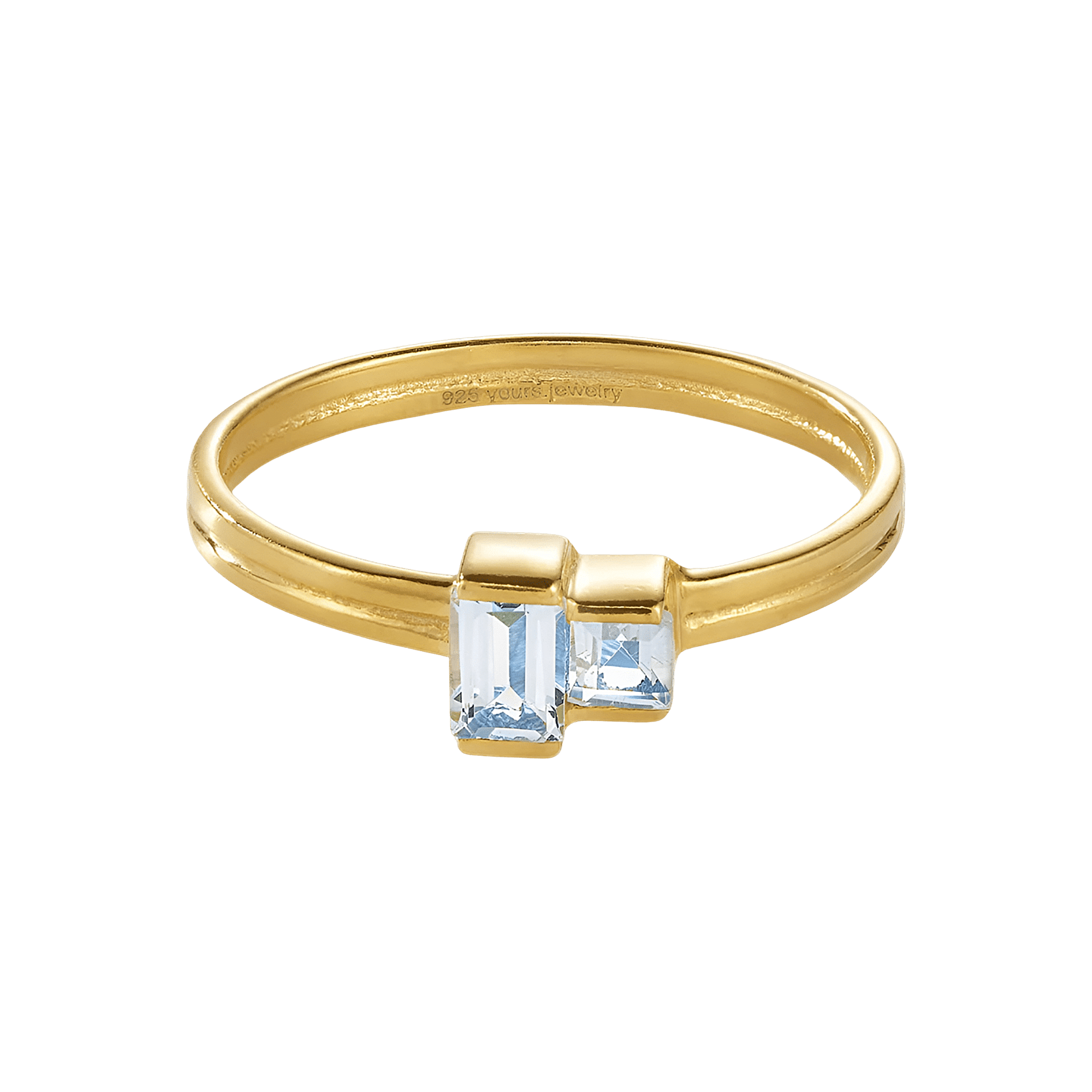 yours.Jewelry Ring Cheek to cheek, blissful blue, vergoldet
