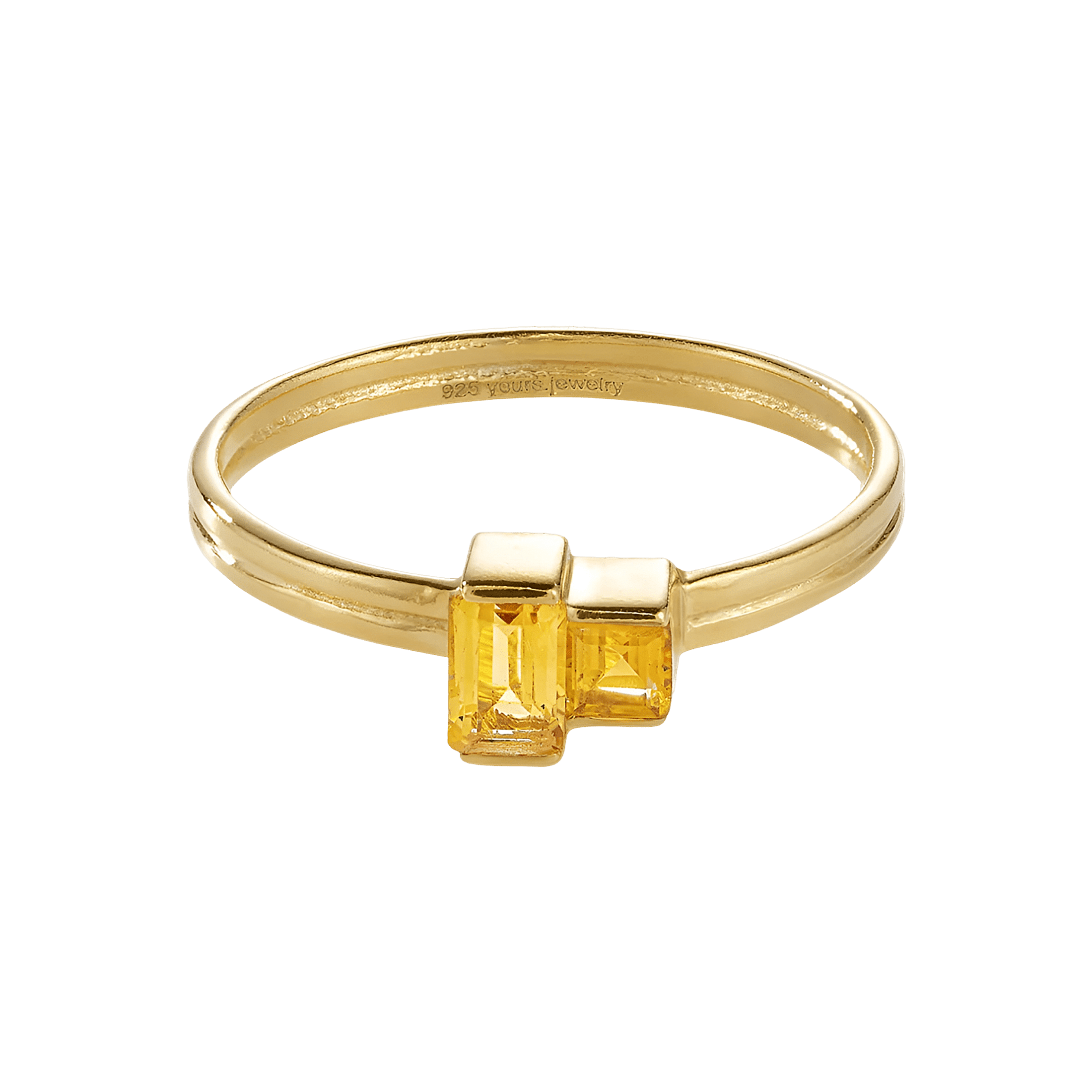 yours.Jewelry Ring Cheek to cheek, yummy yellow, vergoldet