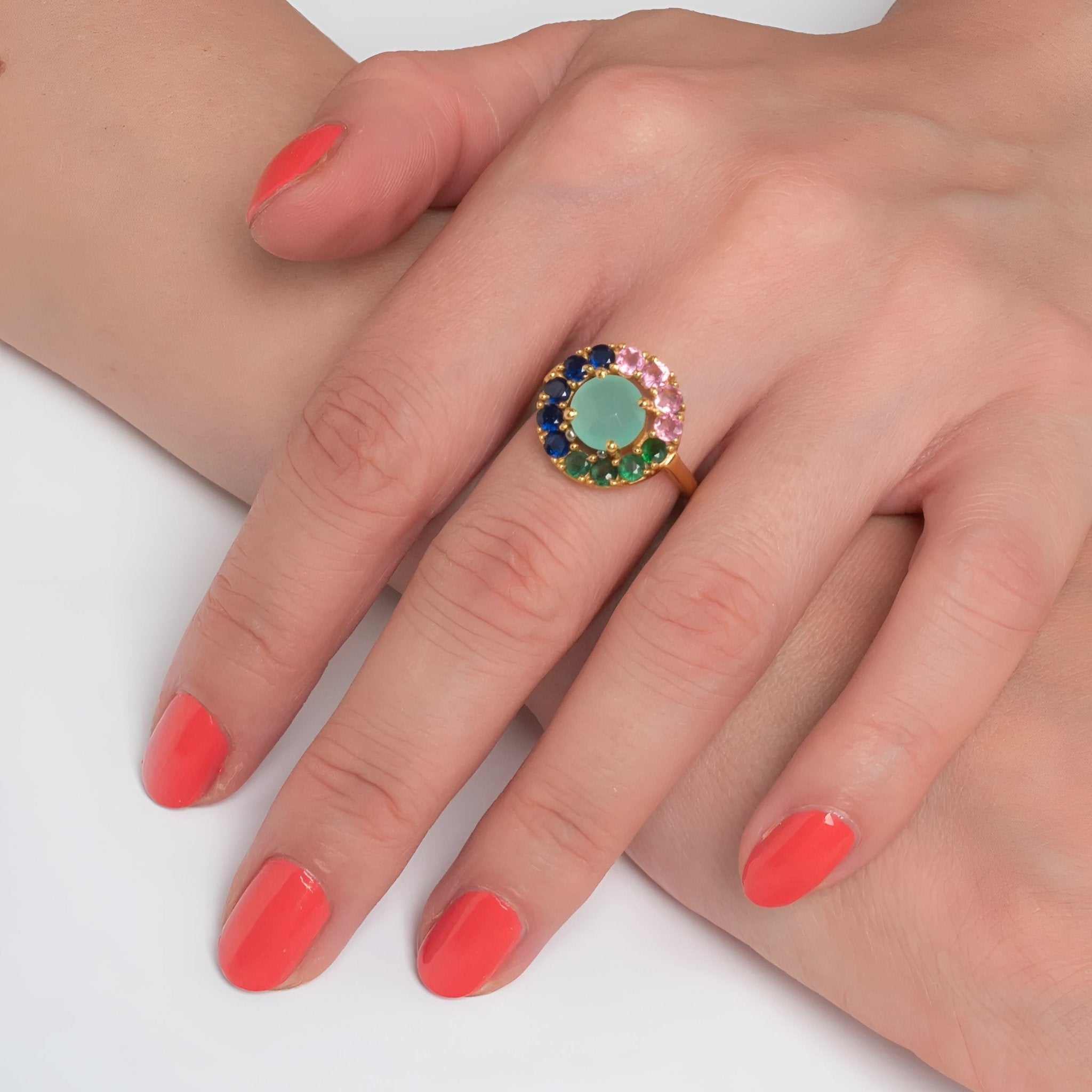 yours.Jewelry Ring Cosmopolitan, multi, vergoldet 52, Ø innen ca. 16,5 mm