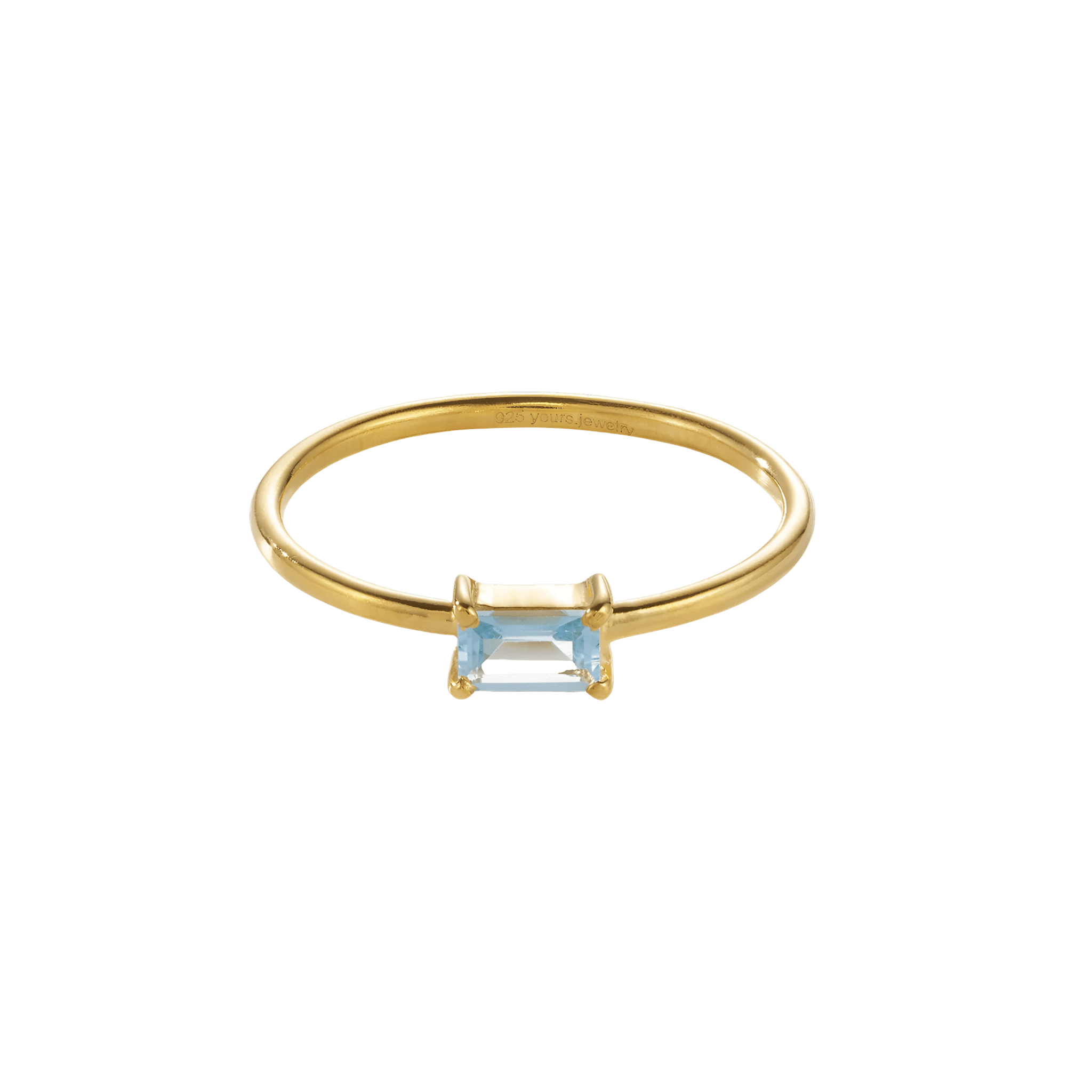 yours.Jewelry Ring Savoy Ceremony, blissful blue, vergoldet